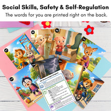 Load image into Gallery viewer, 240 Feelings &amp; Emotions Conversation Cards for Kids | Who What Why Cards | Social Skills, Safety &amp; Self-Regulation