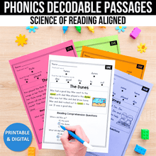 Load image into Gallery viewer, Decodable Readers Passages Bundle + Phonics Reading Intervention Bundle