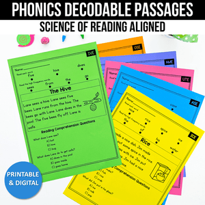 Decodable Readers Passages Bundle + Phonics Reading Intervention Bundle