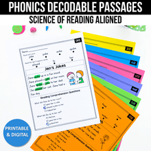 Load image into Gallery viewer, Decodable Readers Passages Bundle + Phonics Reading Intervention Bundle