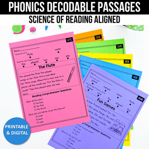 Buy3Get1 FREE B1 - SOR Decodable Passages, Reading Intervention, Blending and Segmenting