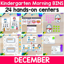 Load image into Gallery viewer, December - Kindergarten Morning Bins