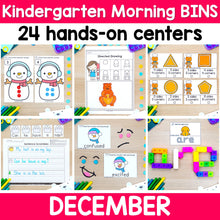 Load image into Gallery viewer, December - Kindergarten Morning Bins