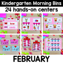 Load image into Gallery viewer, February - Kindergarten Morning Bins