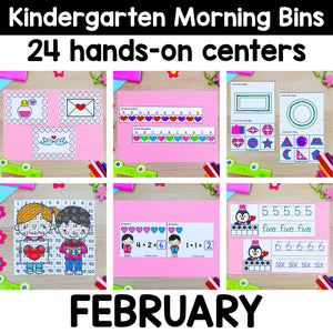 Kindergarten Morning Bins - YEAR LONG - GROWING BUNDLE