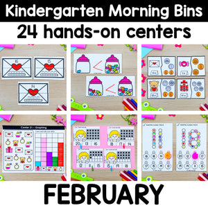 Kindergarten Morning Bins - YEAR LONG - GROWING BUNDLE