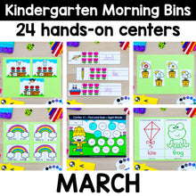 Load image into Gallery viewer, March - Kindergarten Morning Bins