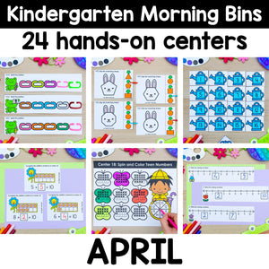 Kindergarten Morning Bins - YEAR LONG - GROWING BUNDLE