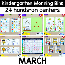 Load image into Gallery viewer, March - Kindergarten Morning Bins