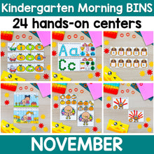 Load image into Gallery viewer, November - Kindergarten Morning Bins