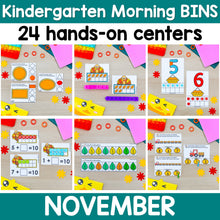 Load image into Gallery viewer, November - Kindergarten Morning Bins