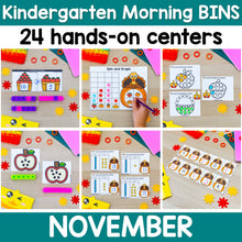 Load image into Gallery viewer, November - Kindergarten Morning Bins