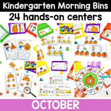 Load image into Gallery viewer, October - Kindergarten Morning Bins