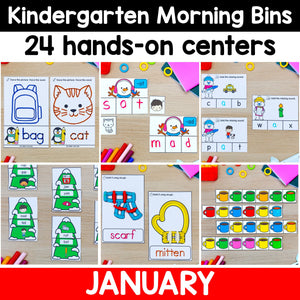 Kindergarten Morning Bins - YEAR LONG - GROWING BUNDLE