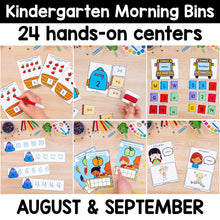Load image into Gallery viewer, August &amp; September - Kindergarten Morning Bins