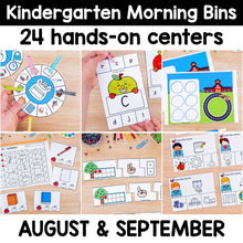Load image into Gallery viewer, August &amp; September - Kindergarten Morning Bins