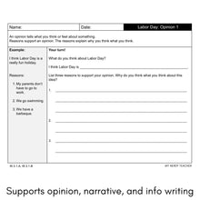 Load image into Gallery viewer, Labor Day Writing Craft Writing Prompts and Bulletin Board