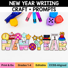Load image into Gallery viewer, New Year Writing Craft Writing Prompts and Bulletin Board