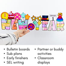 Load image into Gallery viewer, New Year Writing Craft Writing Prompts and Bulletin Board