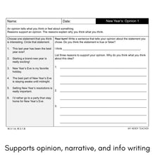 Load image into Gallery viewer, New Year Writing Craft Writing Prompts and Bulletin Board
