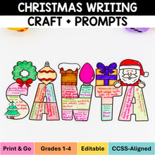 Load image into Gallery viewer, Christmas Writing Craft Writing Prompts and Bulletin Board
