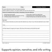 Load image into Gallery viewer, Christmas Writing Craft Writing Prompts and Bulletin Board