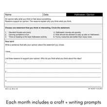 Load image into Gallery viewer, Halloween Writing Craft Writing Prompts and Bulletin Board