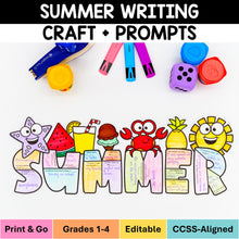 Load image into Gallery viewer, Summer Writing Craft Writing Prompts and Bulletin Board