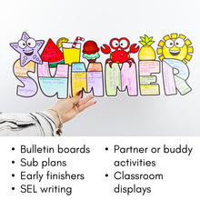 Load image into Gallery viewer, Summer Writing Craft Writing Prompts and Bulletin Board