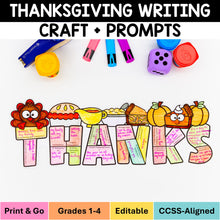 Load image into Gallery viewer, Thnaksgiving Writing Craft Writing Prompts and Bulletin Board