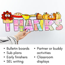 Load image into Gallery viewer, Thnaksgiving Writing Craft Writing Prompts and Bulletin Board