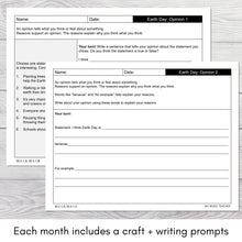 Load image into Gallery viewer, Earth Day Writing Craft Writing Prompts and Bulletin Board