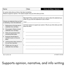 Load image into Gallery viewer, Cinco de Mayo Writing Craft Writing Prompts and Bulletin Board