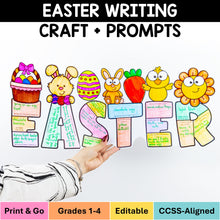 Load image into Gallery viewer, Easter Bunny Writing Craft Writing Prompts and Bulletin Board