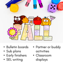 Load image into Gallery viewer, Fall Writing Craft Writing Prompts and Bulletin Board