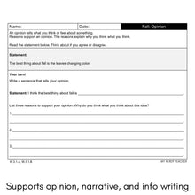 Load image into Gallery viewer, Fall Writing Craft Writing Prompts and Bulletin Board