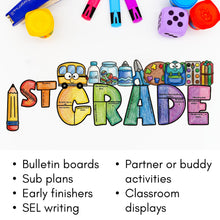 Load image into Gallery viewer, 1st Grade Writing Craft Writing Prompts and Bulletin Board