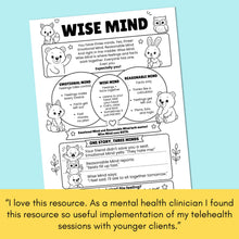 Load image into Gallery viewer, My Feelings Workbook - DBT Skills Workbook for Kids | Coping Skills, Emotion Regulation, SEL Worksheets