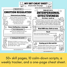 Load image into Gallery viewer, My Feelings Workbook - DBT Skills Workbook for Kids | Coping Skills, Emotion Regulation, SEL Worksheets