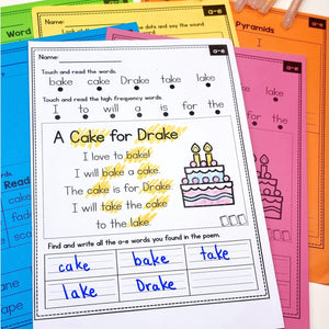 Buy3Get1 FREE B11 - Multisyllabic Words, Reading Passages, Decodable Poems, Partner Plays