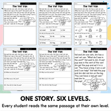 Load image into Gallery viewer, SOR Aligned Decodable Reading Comprehension Passages BUNDLE - K-2