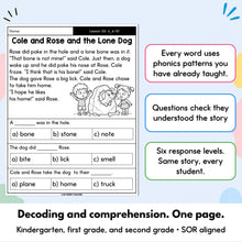 Load image into Gallery viewer, SOR Aligned Decodable Reading Comprehension Passages BUNDLE - K-2