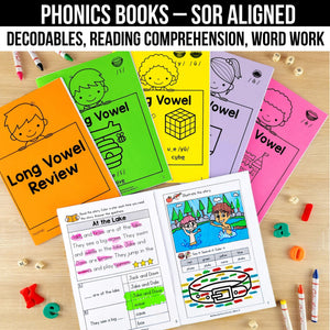 Buy3Get1 FREE B3 - Dictation Practice, Decodable Passages + Word Work, Phonics Books, Sentence Pyramids