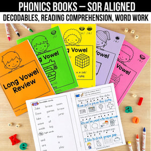 Buy3Get1 FREE B3 - Dictation Practice, Decodable Passages + Word Work, Phonics Books, Sentence Pyramids