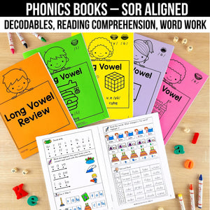 Buy3Get1 FREE B3 - Dictation Practice, Decodable Passages + Word Work, Phonics Books, Sentence Pyramids