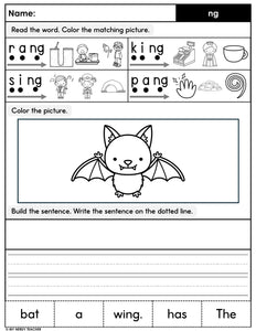 Read, Color, Build & Write Decodable Sentences