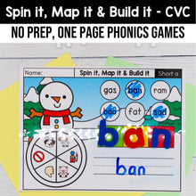 Load image into Gallery viewer, G12 Say Build Write It Roll and Read CVC Words