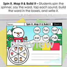 Load image into Gallery viewer, G12 Say Build Write It Roll and Read CVC Words