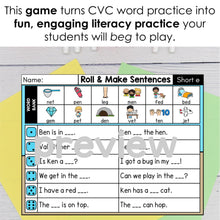 Load image into Gallery viewer, G16 Roll A Silly Sentences Building Game