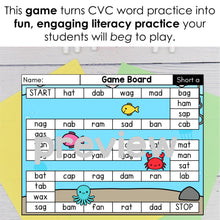 Load image into Gallery viewer, G18 CVC Printable Game Board Roll and Race